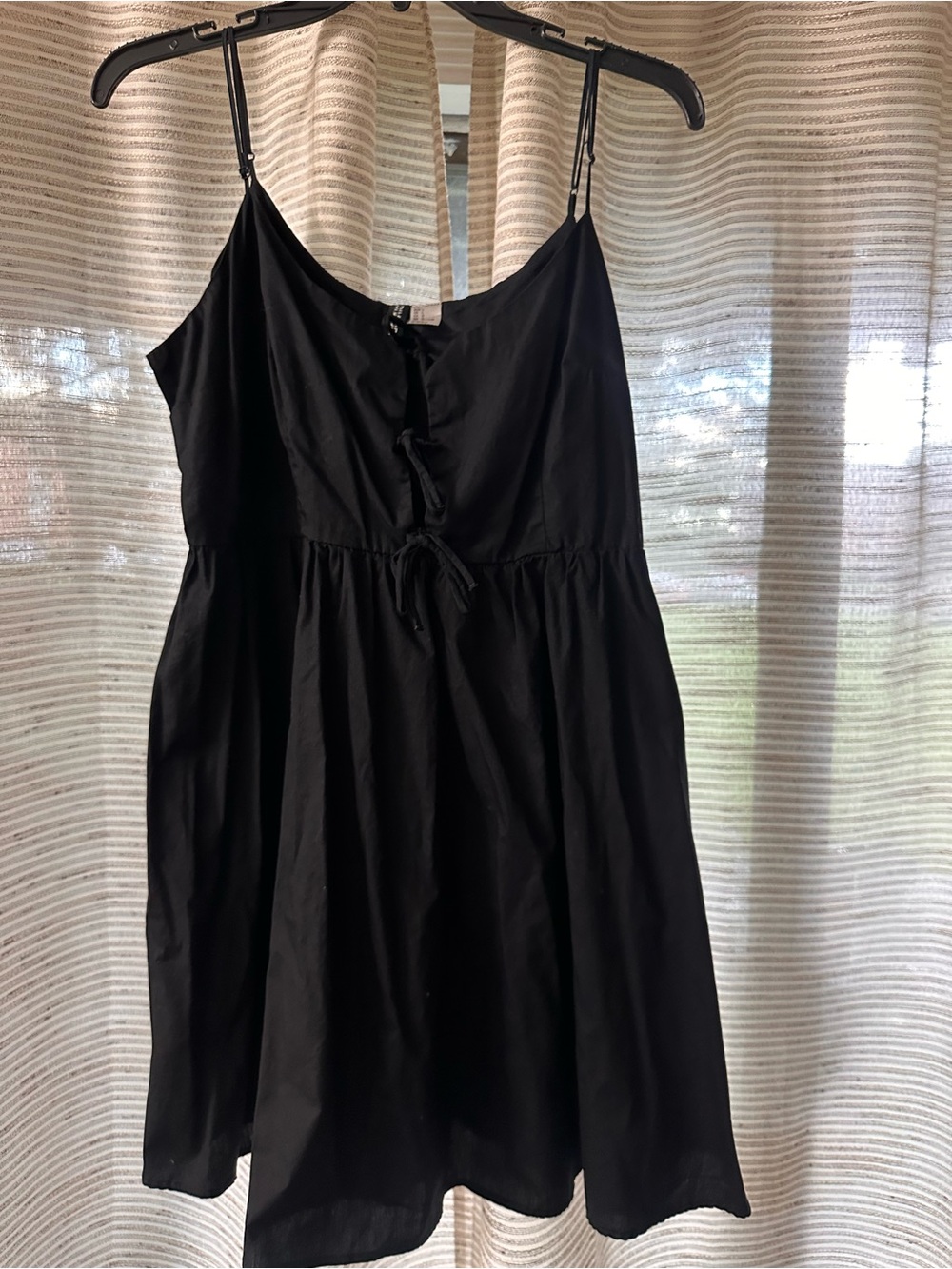 H&M Black Mini Spaghetti Strap Dress